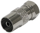 F-Stecker Adapter F-Stecker auf Koaxialkupplung