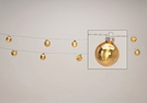 LICHTERKETTE M.20 KUGELN GOLD GLAS
