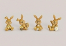 HASE M.BLUMEN/EIER POLY 4-F.S.6X6X9CM