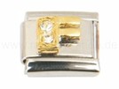 Italian Charm Glieder Armband Buchstaben "F"