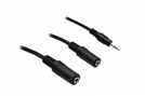 Kabel 1x Klinke (St.) (3.5) stereo - 2x Klinke (Bu.) (3.5) stereo 0,2 m