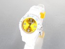 weiss mit gelbem Ziffernblatt Viper Silikonuhr sma