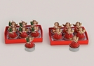TEELICHT-SET 6TLG ENGEL ROT 2 SORT.4X6CM