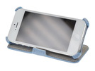 Star-Case® Book Case ''Oslo'' für Apple IPhone 5 , 5S Litchi Blue