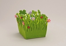 FILZKORB "BLUMEN" 12X10X11CM