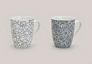 BECHER GRAU RETRO PORZ.2-F.S.10CM