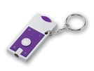 Schluesselanhaenger aus Kunststoff mit LED-Lampe und Chip. Incl. Lithium-Knopfbatterie (1x).