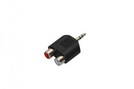 Adapter 1x Klinke (St.) (3.5) stereo - 2x Cinch (Bu.) black