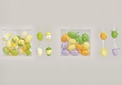 EIER-SET 12TLG.Z.H.KUNSTSTOFF SORT.4CM