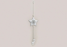 HAENGER STERN WEISS METALL 50X13CM}