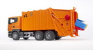 Bruder Scania R-Serie Müll-LKW (orange), 1 Stück