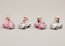 SCHNEEKUGEL BRAUTPAAR IM AUTO POLY S.6CM