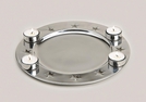 DEKO-TELLER M.4 TEELICHTHALTER METALL 33CM}