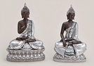 BUDDHA SITZEND A.SOCKEL POLY 2SORT.23CM