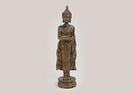 BUDDHA M.KERZENHALTER ANTIK-BRAUN POL.50X11C}