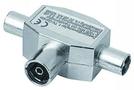 Koaxial-TV Verteiler 1x Kupplung, 2x Stecker