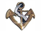P-088 Aufnäher Patch Anker gold