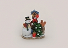 MINIATUR SCHNEEMANN M.BAUM POLY 7CM