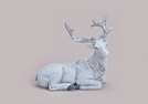 HIRSCH LIEGEND POLY WEISS 18X11X14CM