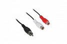 Kabel 1x Cinch (St.) - 2x Cinch (Bu.) 1,5 m