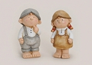 MAEDCHEN/JUNGE AUS TON 2-F.S.21CM