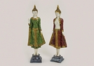 BUDDHA STEHEND GRUEN/ROT POLY 2-F.S.45CM