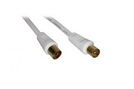 Koaxialkabel 1x Koax (St.) - 1x Koax (Bu.) (112er) gold 10,0 m white
