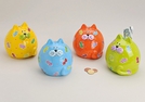 SPARDOSE KATZE KERAMIK 4-FACH SORT.13X13X14CM