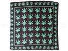 BA-037 Bandana canabis schwarz-grün