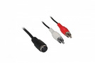 Kabel 2x Cinch (St.) - 1x 5p DIN (Bu.) 0,2 m