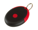 Schluesselanhaenger"Flirt"mKondom,rot/schw, 6 x 4,3 x 1,5 cm