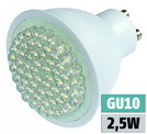 LED-Strahler McShine ''LS-6040'' GU10, 230V, 60 LEDs, 220Lm, weiß