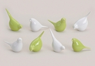 VOGEL GRUEN/WEISS PORZ.8-F.S.8X3X9CM