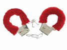 Handschellen Plüschhandschellen mit Plüsch rot