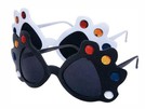 F-014 Funbrille Disco strass schwarz weiss Partybr