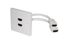 Wanddose HDMI 2x 19p (Bu.) - 2x 19p (Bu.) white