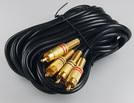 Cinch Verbindungs-Kabel 5m, geschirmt, 2xSt. / 2xSt. vergoldete Metallstecker