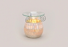 DUFTLAMPE BEIGE GLAS-MOSAIK 12X12CM}