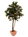 Mandarinenbaum 12kl.+8gr. Früchte 120cm, Kunstpflanze