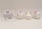 DUFTKERZE IN GLAS ROSENDEKOR 4X6CM