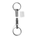 Schluesselanhaenger 'Twin', Farbe: Silber, Groesse: 0,9 x 4,7 cm