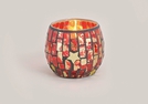 WINDLICHT GLAS MOSAIK STERN 10X10X9CM