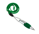 Kugelschreiber "Twister" m.Lanyard, gruen, Ø2 x 7-9,6 cm