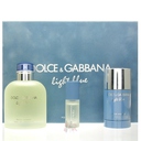 Dolce & Gabbana D&G Light Blue pour Homme Set - EDT 125 ml + 8 ml + Deo Stick 75 ml