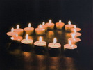 LED Bild ''Heart'' 15 LEDs, 40x30cm, Batteriebetrieb