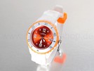 weiss mit orangenem Ziffernblatt Viper Silikonuhr