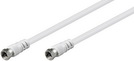 Antennenkabel 5,0m, weiß, F-Stecker/F-Stecker