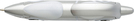 Kugelschreiber "Speed", Farbe: Weiss/Silber, Groesse: 12,2 x 2,9 x 1,8 cm