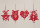 WEIHNACHTSHAENGER ROT HOLZ SORT.CA.10CM