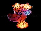 Blinkie Blinky LED Pins Anstecker "Elch"